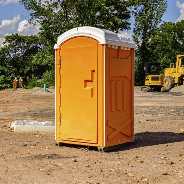 can i customize the exterior of the portable toilets with my event logo or branding in Holdingford